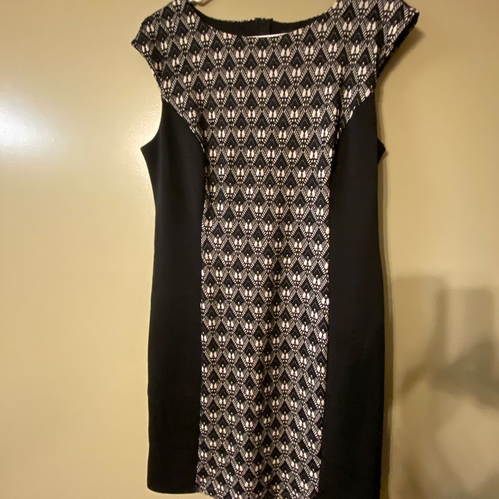 AUW Black & cream mini dress
